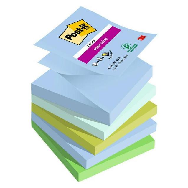 Post-it Super Sticky Z-Notes Oasis (76 x 76 mm) (R330-5SS-OAS)