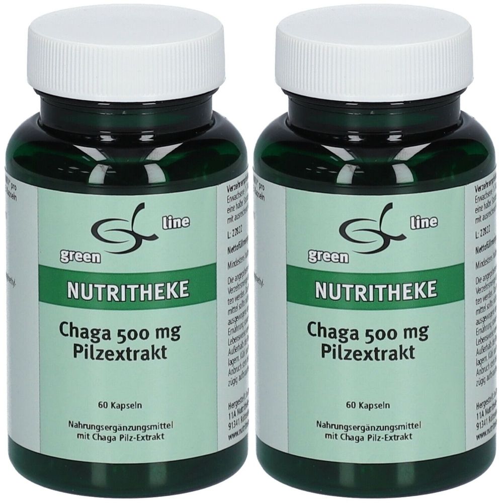 Chaga 500 mg Pilz Extrakt Kapseln 2x 2x60 St