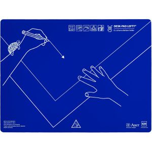 Kum Schreibunterlage 906.01.19, Desk Pad Lefty, blau, Kunststoff, blanko, 53 x 40cm