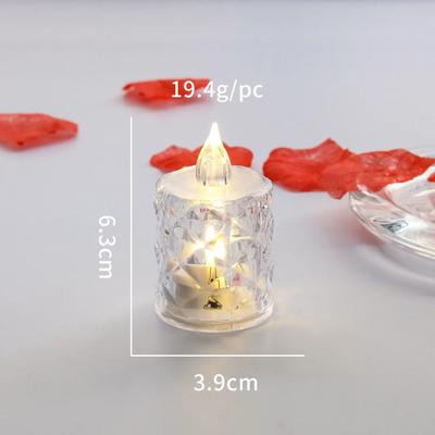 Inspired Living Crystal Glow Flameless LED Candle For Wedding And Home Decor m crystal Candle 6pcs