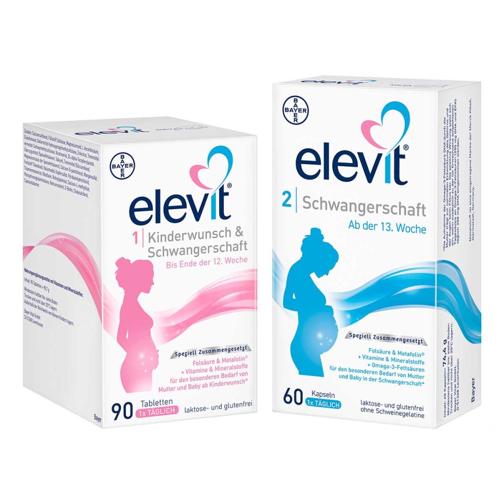 Bayer Vital GmbH Elevit 1 und 2 Schwangerschaft-Set 08100574