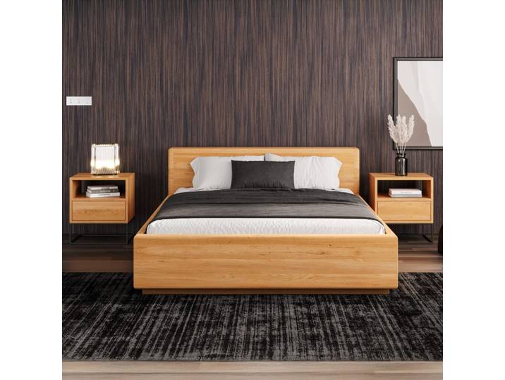 Exklusives Holzbett Calma mit Behälter 180x200 cm Danzz