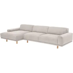 ECKSOFA mit Longchair links Kattryna Cordstoff beige