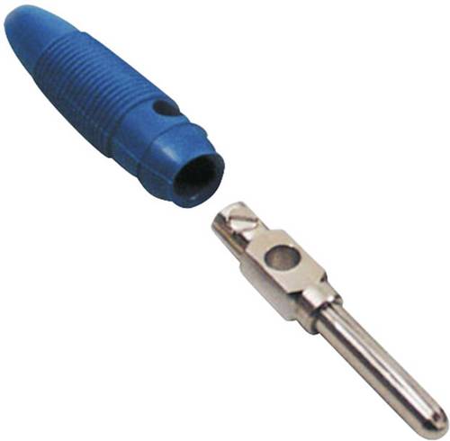 BKL Electronic 072153-P Bananenstecker Stecker, gerade Stift-Ø: 4mm Blau
