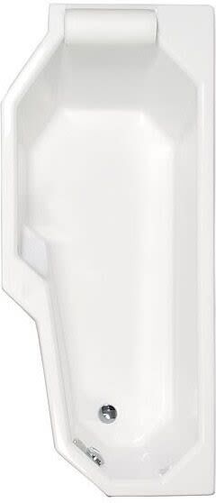 Caribia space-saving tub 170 x 75 cm La Petite left incl. foot frame