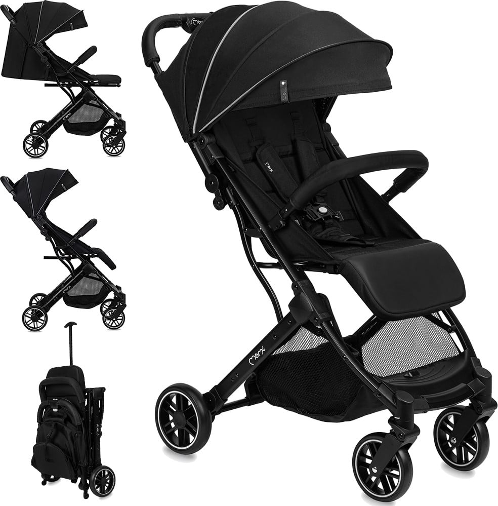 MoMi Wandelwagen Estelle Light, zwart, WOSP00050
