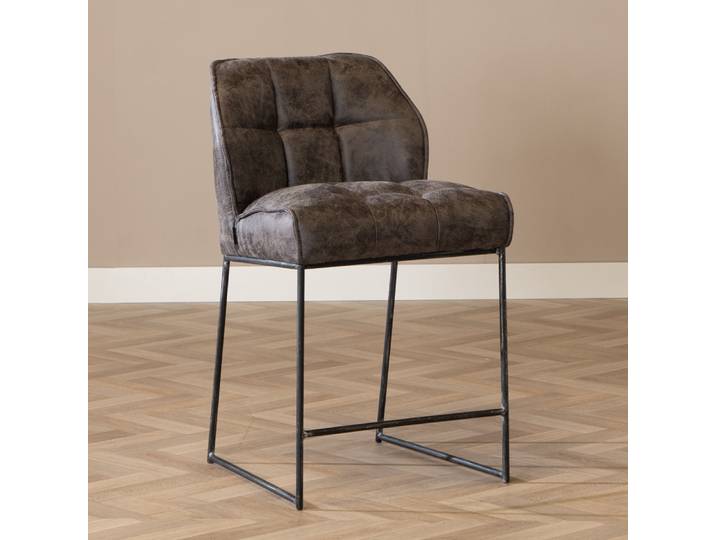 Bronx71 Barhocker Microfaser Abel anthrazit 70 cm