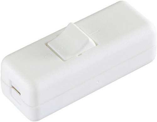 InterBär 8010-008.01 Schnurschalter Weiß 2 x Aus/Ein 10A 1St.