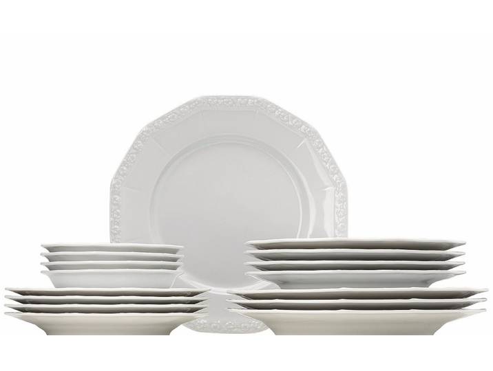 Rosenthal Geschirr-Set Maria Weiss Set 16tlg., Porzellan