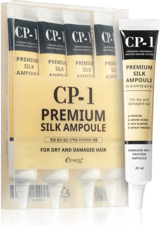 CP-1 Premium Silk soin régénérant sans rinçage pour cheveux secs et abîmés 4x20 ml