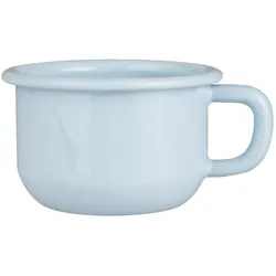 IB Laursen Tasse Emaille flach, 11.5 x 9.5 x 6 cm, hellblau