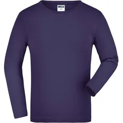 James & Nicholson Kinder T-Shirt langarm JN913K aubergine XS