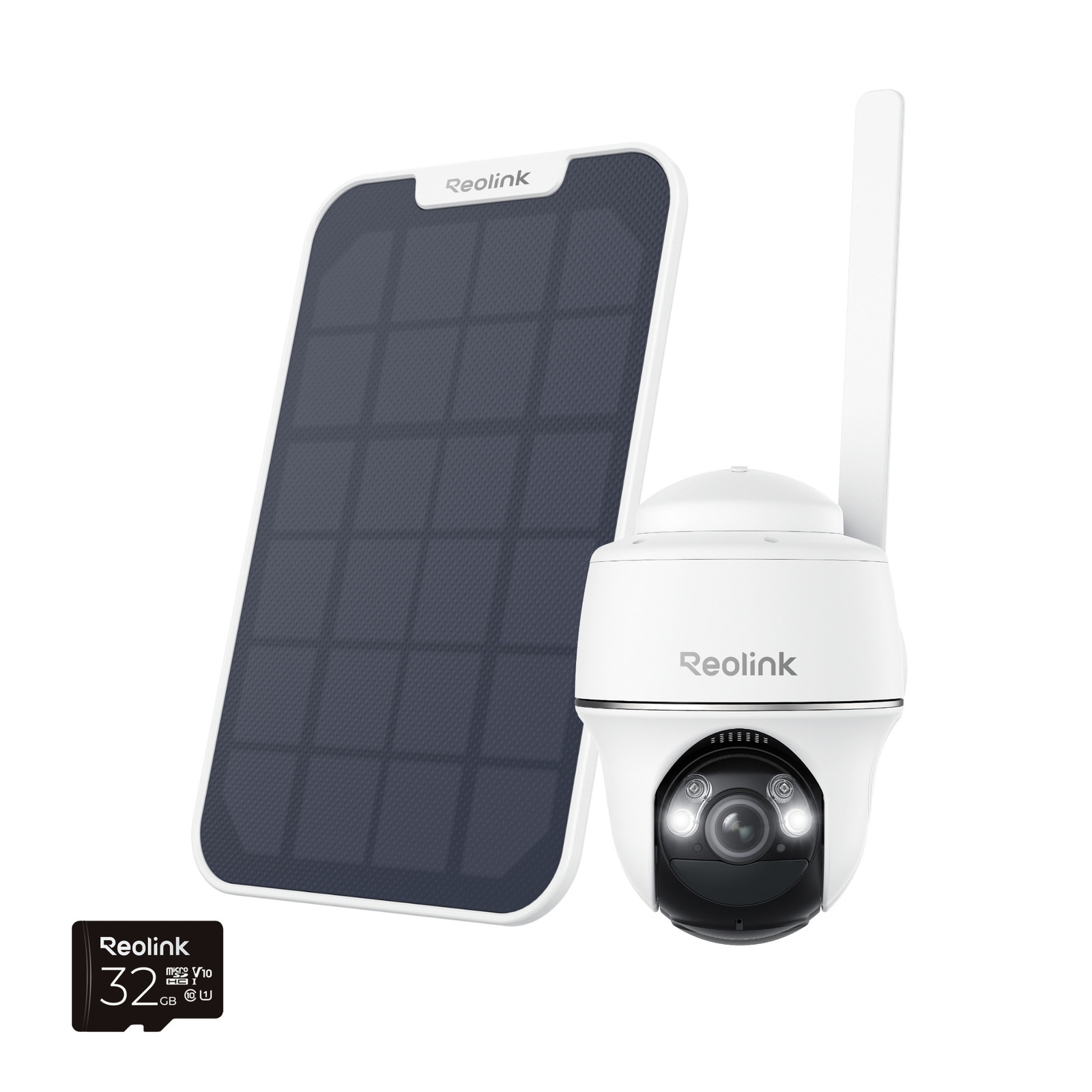 Reolink Go PT Plus 4G LTE Batterijbewakingscamera met Zonnepaneel en 32GB SD-kaart, 2K+ 5MP, Pan en Tilt