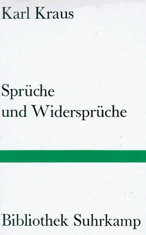Karl Kraus - Sprüche und Widersprüche. - Preis vom 10.10.2026 11:48:34 h
