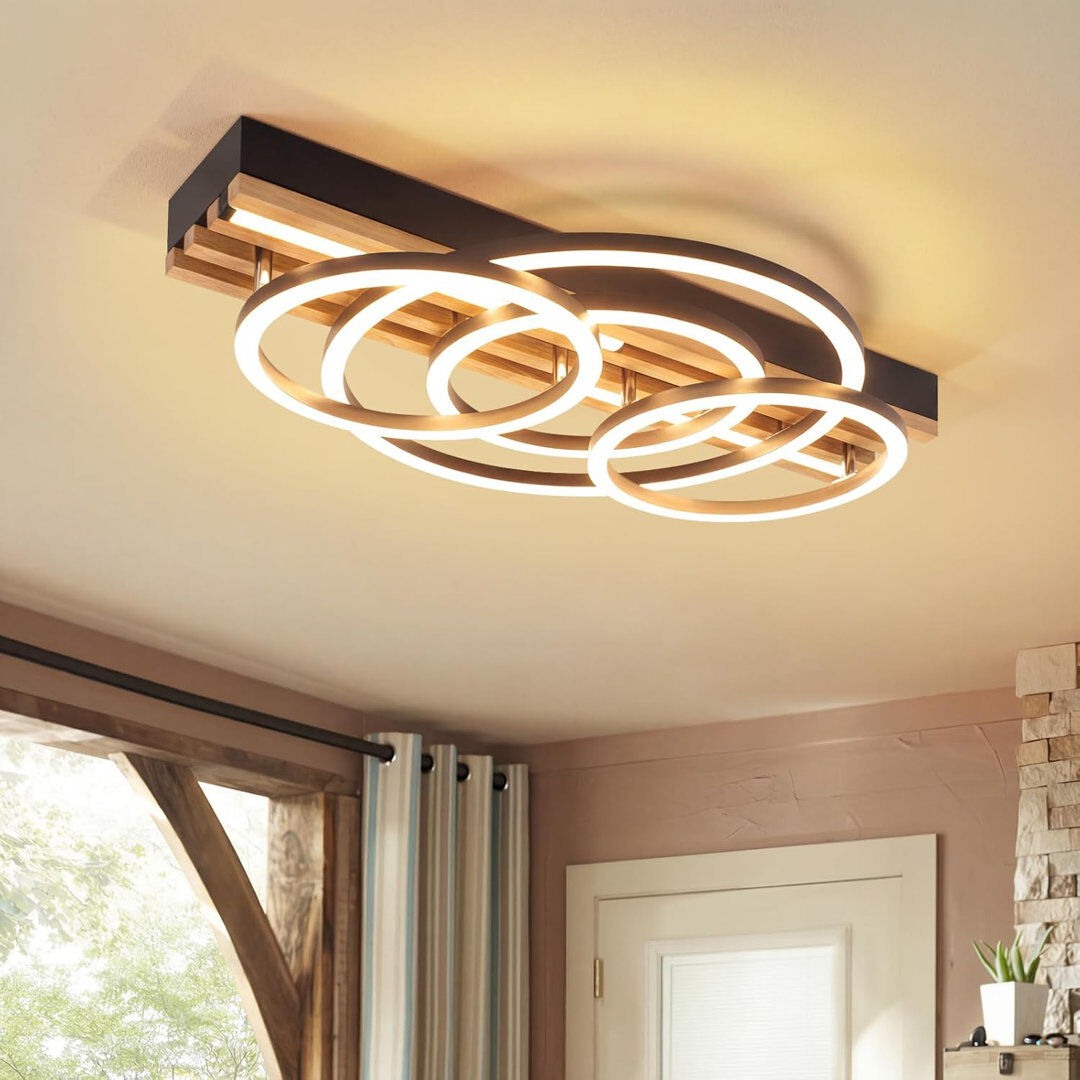 Brayden Studio LED Flush Mount Stainless Steel 10.3cm H X 50cm W X 32cm D