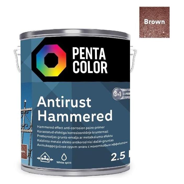 Pentacolor Paint Pentac Antirust Hammered Brn 2,5l (2500 ml) (37134039)