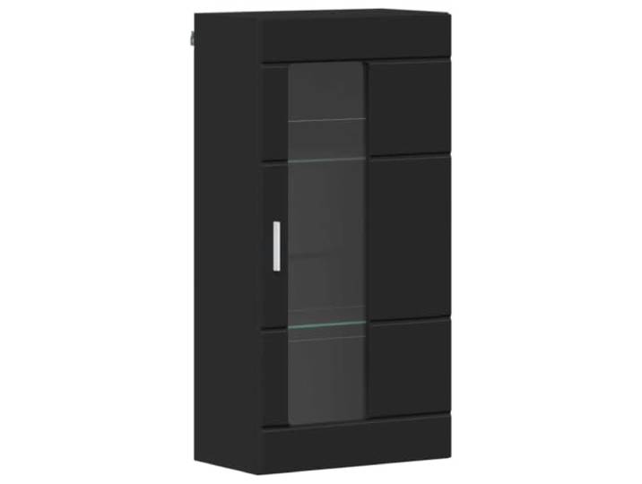 Makastle Wandschrank Schwarz Holzwerkstoff 50x29x100 cm