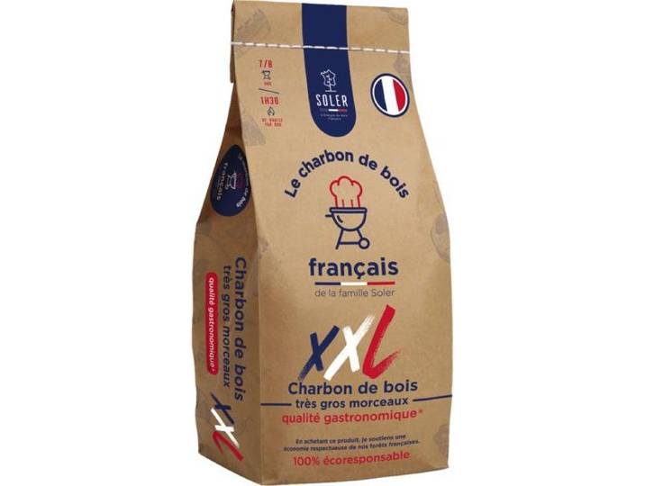 Charbon De Bois Xxl Combustion Longue Durée\, Gros Morceaux - Soler