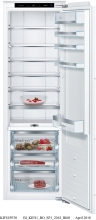 Bosch KIF81PFE0 Einbau Kühlschrank 178 cm Nische LED VitaFresh pro 0'C-Technik EEK:E