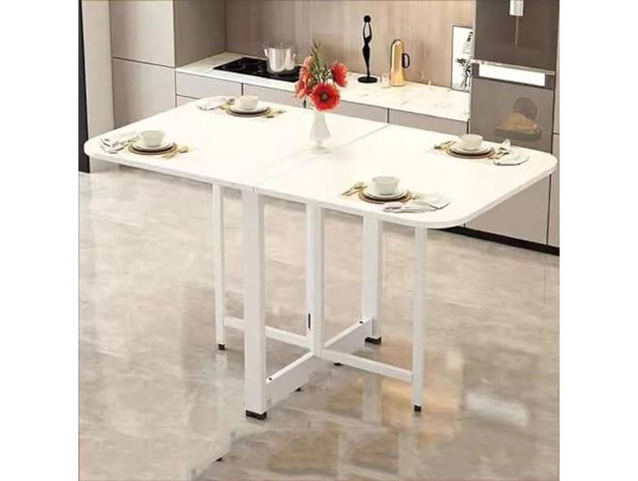 Klappbarer Drop-Leaf-Esstisch, klappbarer Küchentisch aus Holz, multifunktionaler ausziehbarer Tisch, mobiler Klapptisch, zusammenklappbar, erweiterbar, platzsparende Möbel, faltbar in 3 Formen
