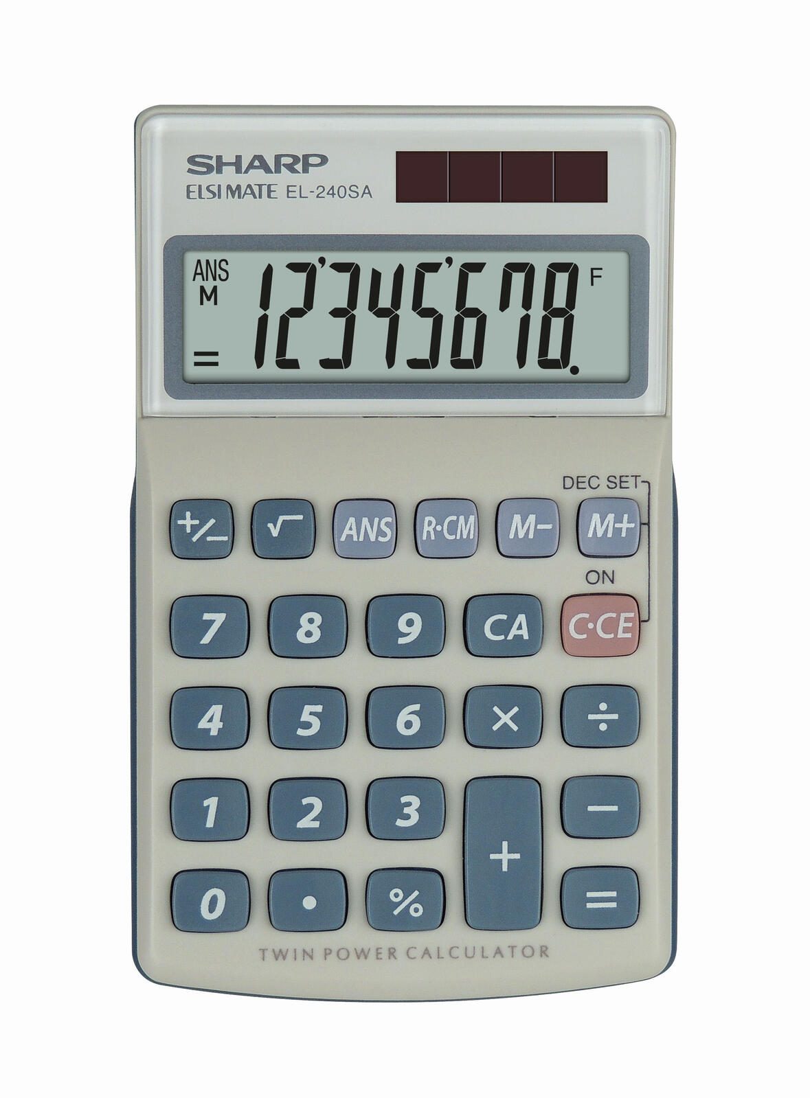 Sharp Display Solutions Sharp Taschenrechner EL-240SA lichtgrau SH-EL240SAB