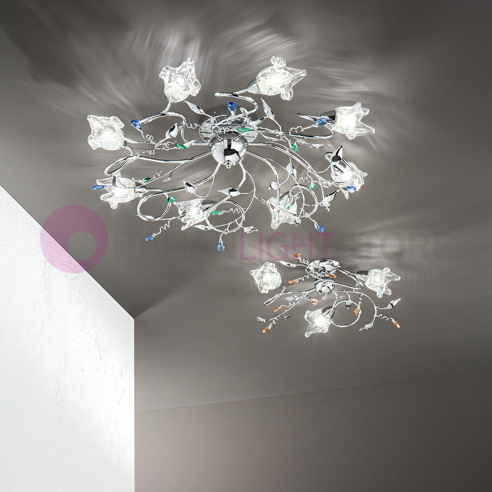 Adele Plafoniera A Soffitto A 3 Luci Cromato Moderno
