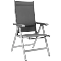 KETTLER BasicPlus Klappstuhl, silber/anthrazit, Alu/Textilene, 0301201-0000