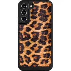 Nivocase Handyhülle für Samsung Galaxy S22+ Hülle NIVOpure Case Schwarz Animalprint Fell Leopard (Samsung Galaxy S22+), Smartphone Hülle, Schwarz