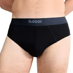 Sloggi 2P Men Ever Ease Brief Schwarz Baumwolle Large Herren