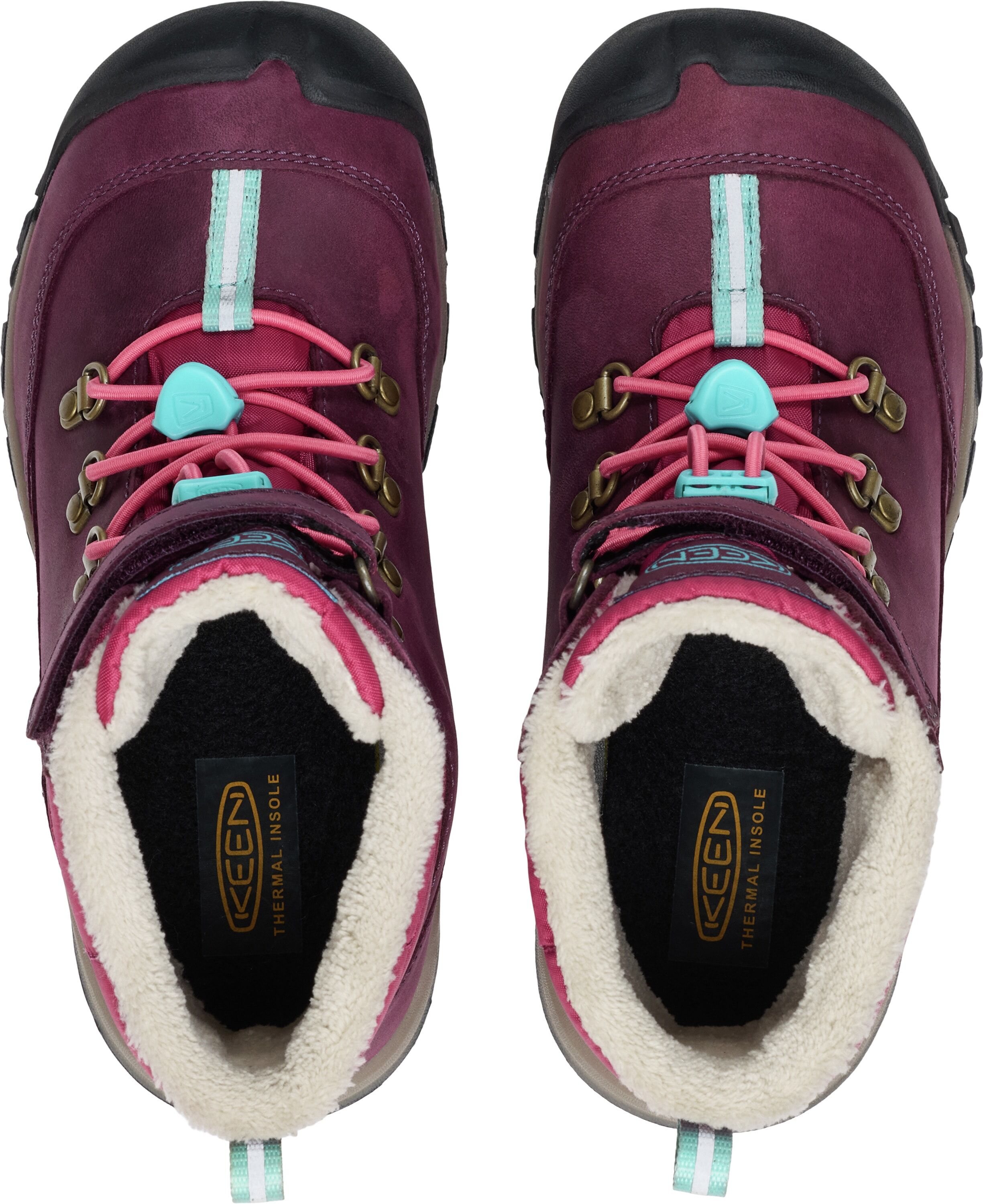 Winterstiefel KEEN "KANIBOU WP", Mädchen, Gr. 35, rosa (fig, pink lemonade), Leder, Textil, Schuhe Winterstiefel, Winterschuhe, Winterboots, Snowboots, wasserdicht fig, pink lemonade 35