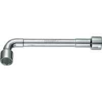 Doppelsteckschlüssel 25 PK 13 mit Bohrung, 13mm chrom, abgewinkelt