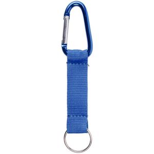 Karteo Schlüsselband blau, Textil, Karabiner, 14cm, mit Schlüsselring
