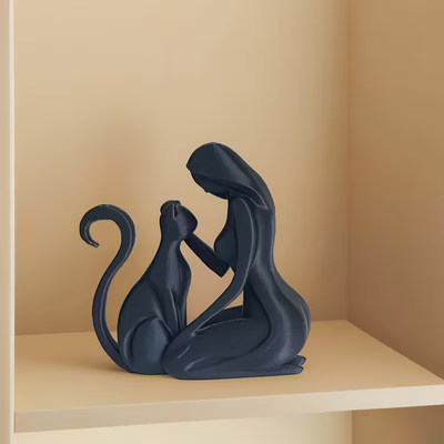 Multisell Products Hub Feminine Style Ornaments, Cute Kitten Home Decoration, Ideal Gifts For Christmas And Valentine's Day black