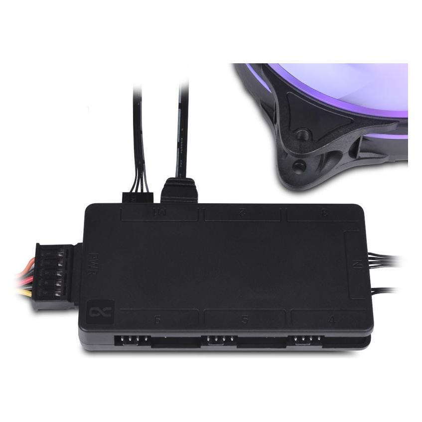 Alphacool Core 6x 4-Pin PWM/ARGB Hub/Splitter (6 Lüfter) (25668)