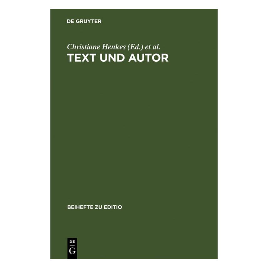 De Gruyter Text und Autor (Deutsch, 2000) (67825265)