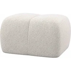 Hocker Mojo aus Chenille-Stoff, modern und bequem gepolstert, Natur, passend zur Mojo-Serie
