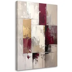 LEINWANDBILD, Burgunder Beige Abstrakt