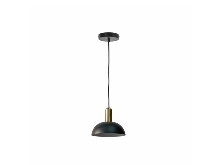 Suspension ronde en laiton noir mat, 20 x 20 cm, hauteur 150 cm
