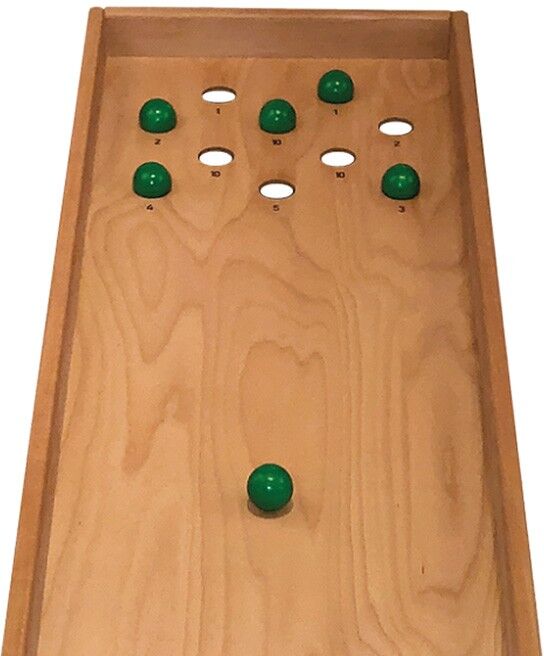Holz-bi-ba-butze Lot de 10 Boules vertes avec sac en tissu - Billard Japonais XL