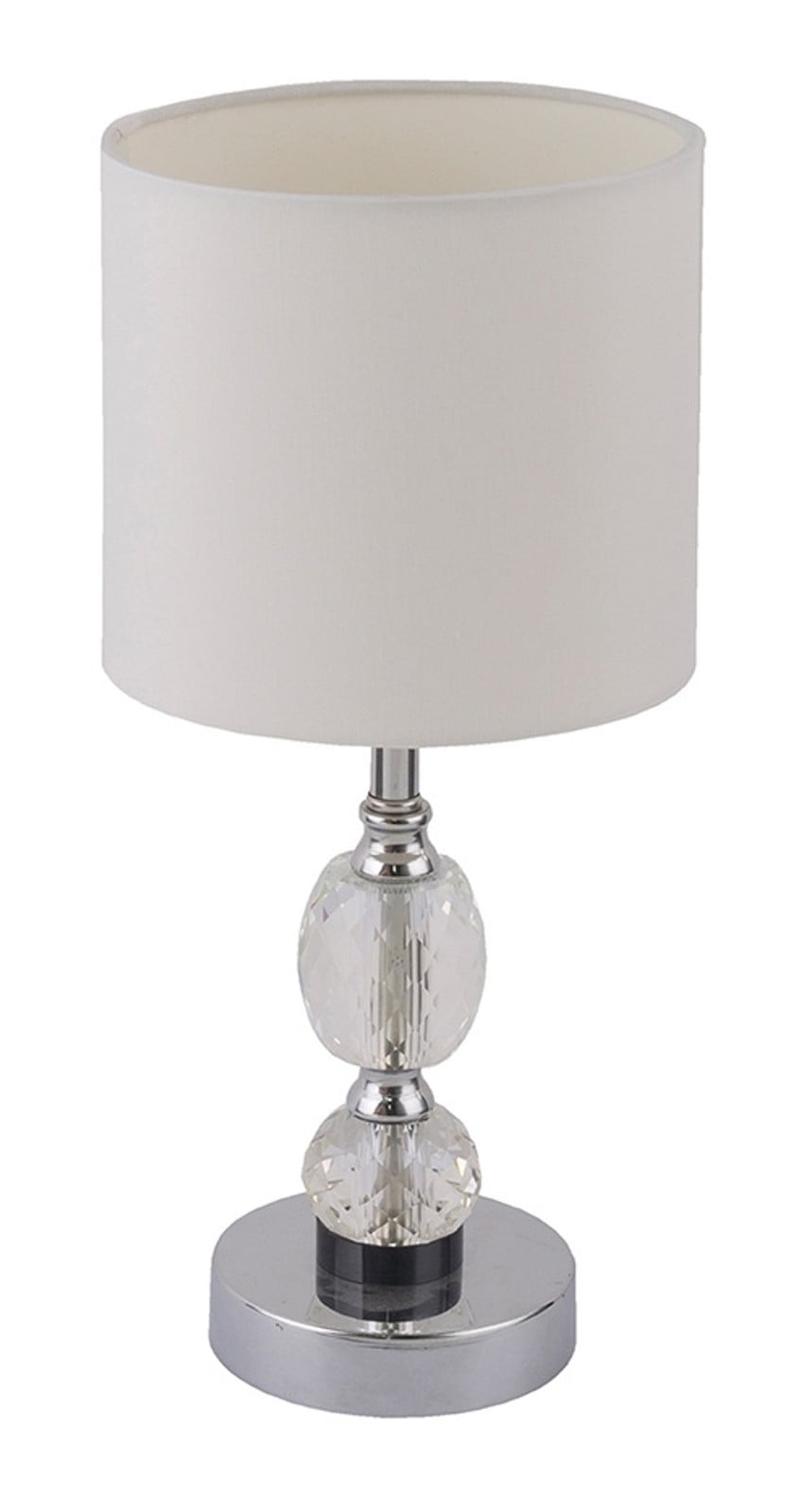 Globo Lighting Klassieke Bronn schemerlamp chroom met witte glazen bol, Hoogte: 47 cm