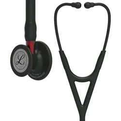 3M Littmann Cardiology IV Diagnostic Stethoskop Black Edition mit rotem Schlauch...