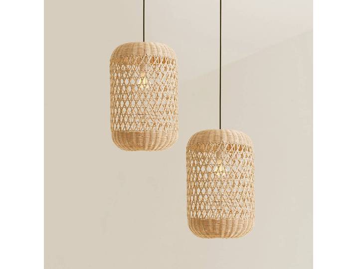 Suspension Aurora type B Ø 25cm Beige/Beige Câble ABS, douille ABS, baldaquin aluminium, boîtier luminaire aluminium Ampoule