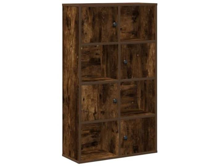 HKTMGDNG Standregal Räuchereiche 60x24x101,5 cm Holzwerkstoff Regal Kompakter Lagerschrank für Wohnzimmer und Büro mit flexibler Tür sowie stabilen Fächern für Dekoration und Unterlagen.