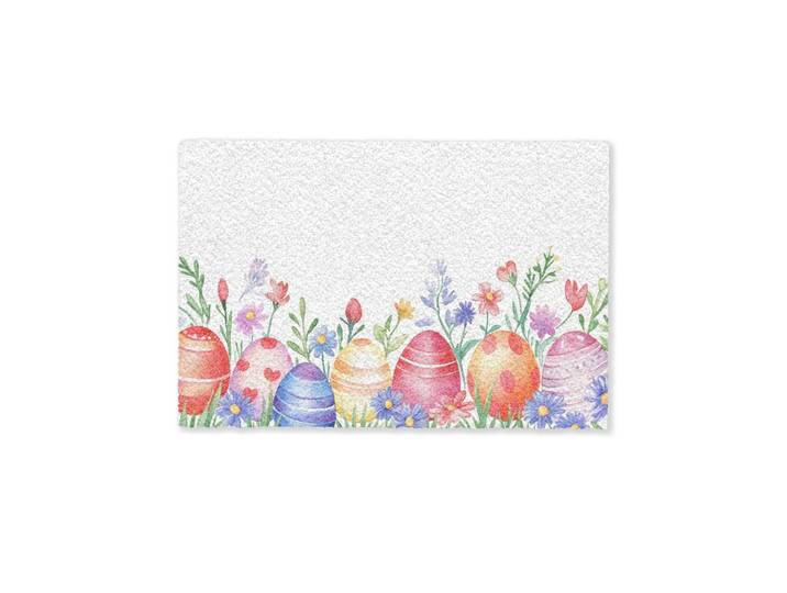 FUSSMATTE Blumengarten - Bunt - Eier Teppichmatte 60x40 cm