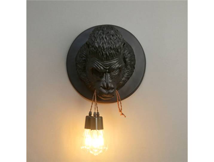 Appliques murales modernes en résine Gorilla, applique murale LED Art déco, luminaire de cuisine, luminaire industriel vintage pour maison et loft, applique murale Bulldog