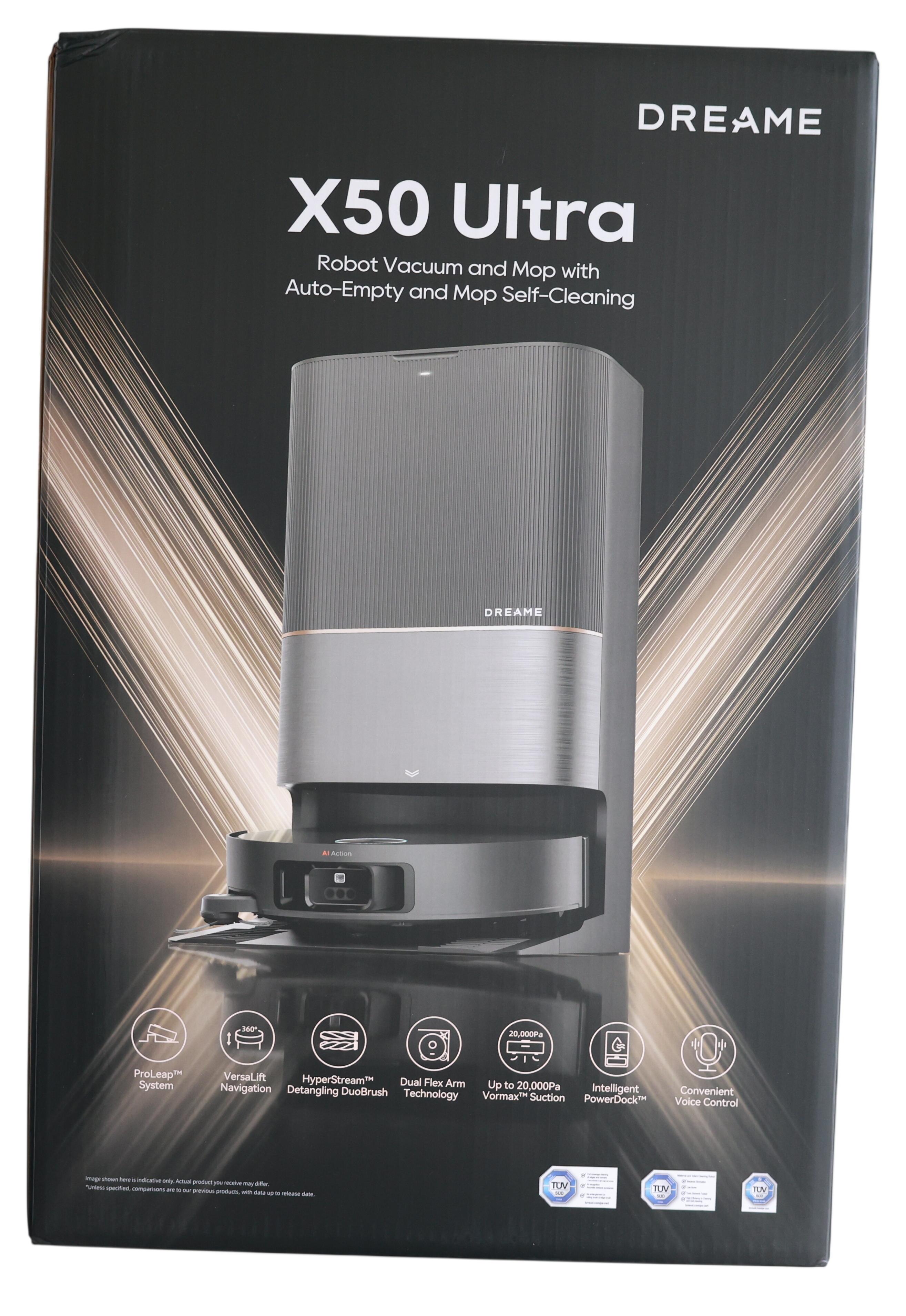 Dreame X50 Ultra, Kombi, Schwarz, Edelstahl, Rund, Staubbeutel, 0,395 l, Ladend, Purification
