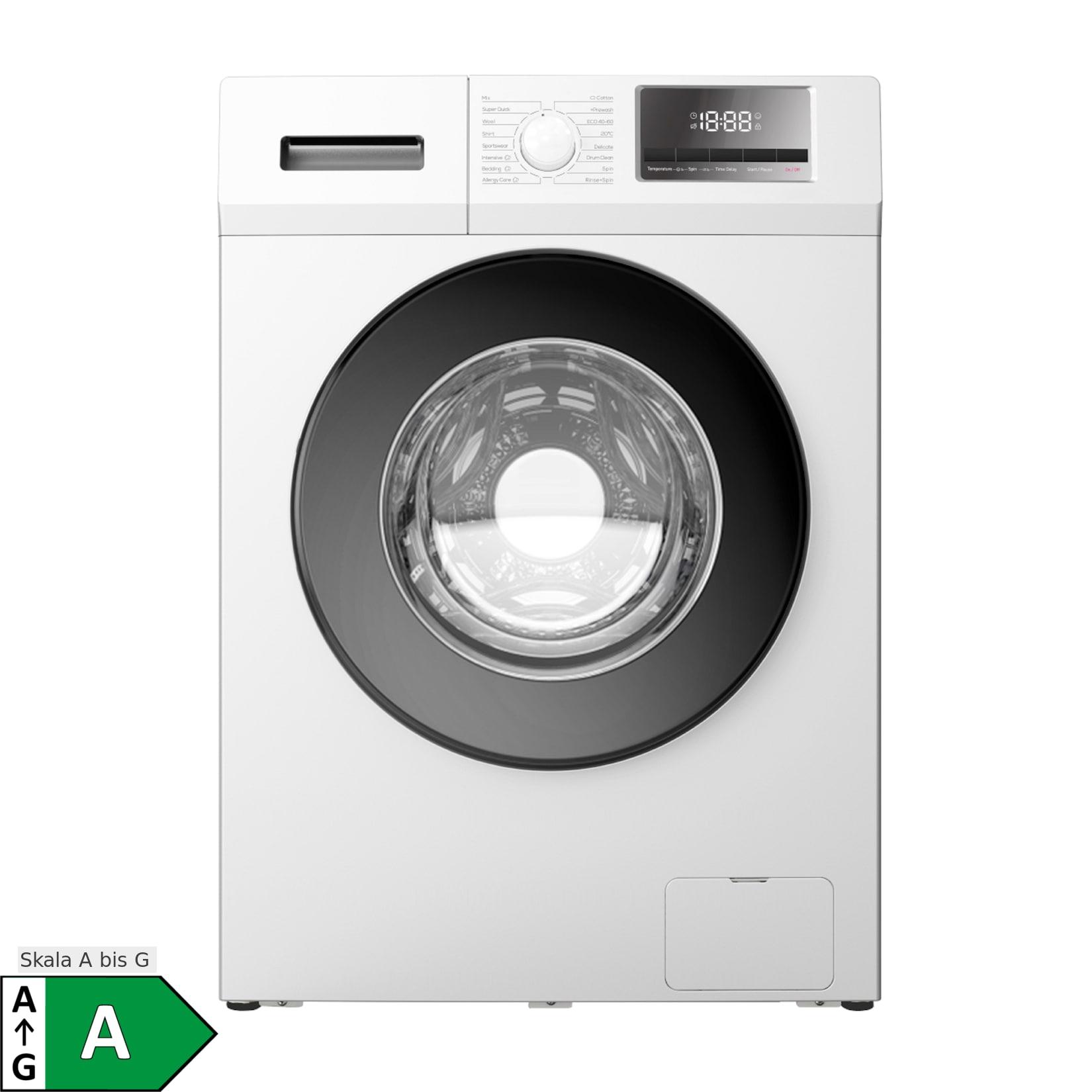 PKM Waschautomat WA9-ES1416DAI-N - Frontlader, 9 KG; EEK A (-10%); elektronische Programmsteuerung, Display, Inverter Motor, Steam