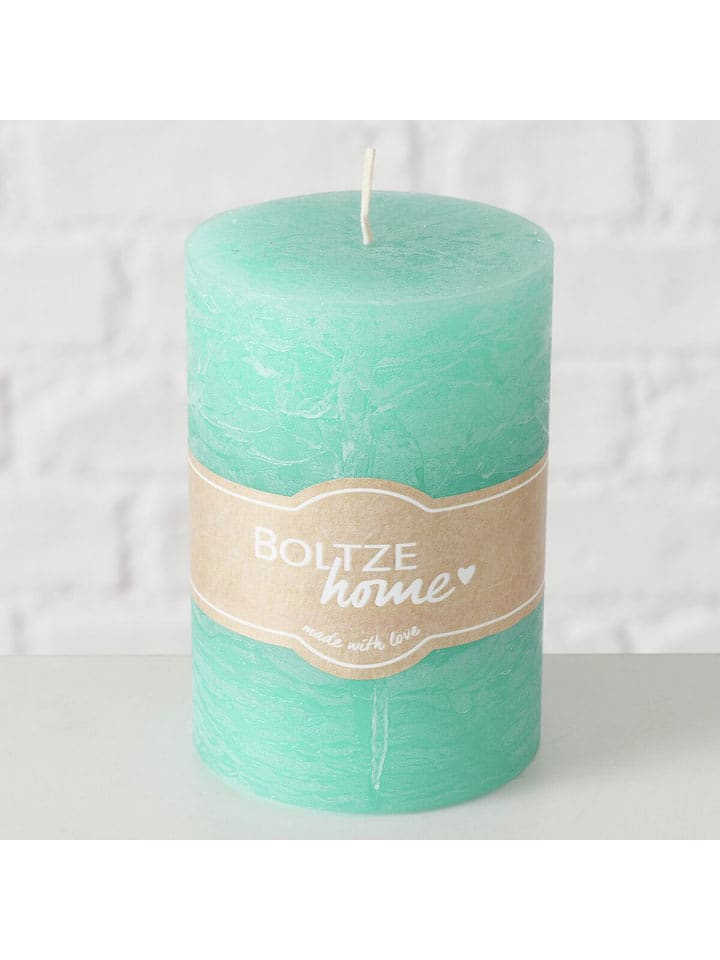 Boltze Stumpenkerze "Casual" in Türkis - 320 g - onesize