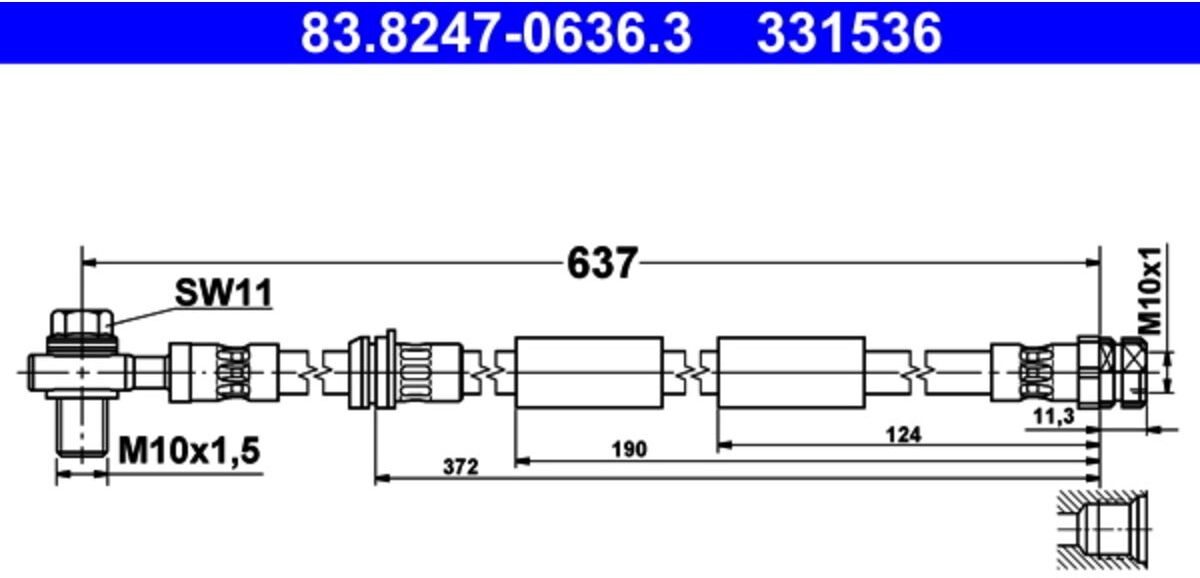 Bremsschlauch ATE 83.8247-0636.3