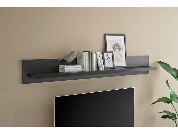 Wandboard Spanplatte, beschichtet Schwarz 180cm